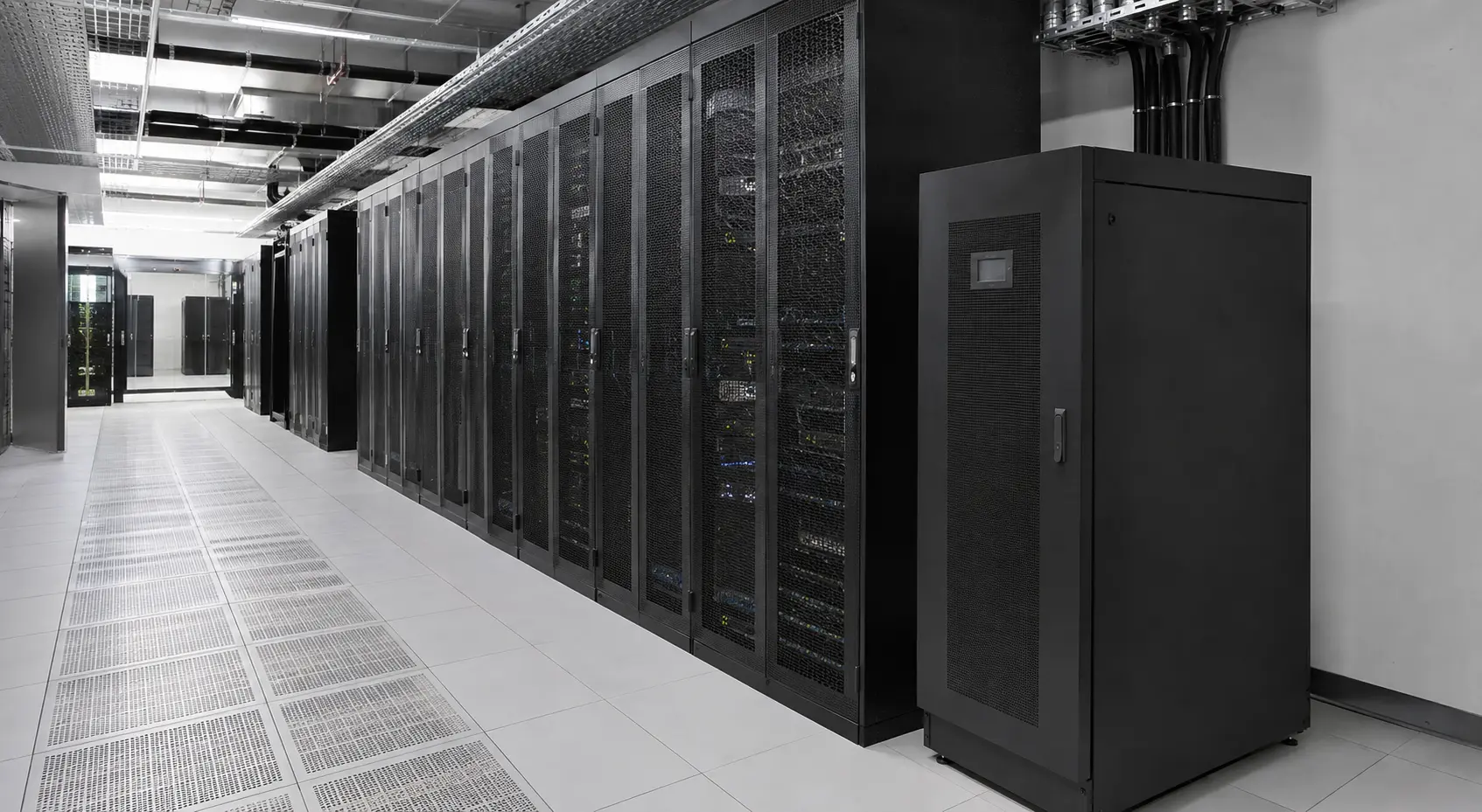 Critical data centre environment with online UPS power protection